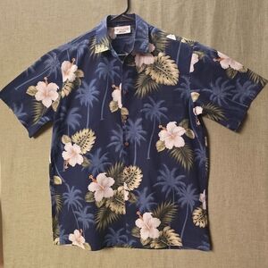 Navy Hawaiian Shirt Pacific Legend Mens